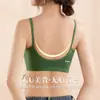 Roupa Íntima Feminina Simples de Algodão Puro Confortável Respirável Sexy Camisola Costas Bonitas Cruzadas no Peito Roupa Íntima para Menina Esportes Yoga Sutiã Camiseta