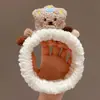 Tiara fofa de pinguim de pelúcia e peixe para mulheres, novo estilo 2026, tiara para lavar o rosto, tiara especial para aplicar máscaras faciais, pulseira