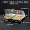 Bandeja de plato de acero inoxidable 304 de tres compartimentos, plato de exhibición para buffet, plato para platos calientes, plato para platos marinados con tapa transparente abatible