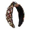 Diadema Europea y Americana Transfronteriza Nuevo Estilo Pequeño Estilo Chanel Tela Incrustada con Diamantes Perla Accesorios para el Cabello Elegantes de Moda Diadema de Ala Ancha de Alta Calidad