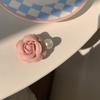 Horquilla de camelia tridimensional de perlas ~ ¡nuevo de principios de primavera! Tocado de Cabello con Flequillo Lateral de Alta Gama Estilo Francés para Mujeres