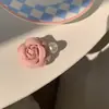 Pinza para el cabello de camelia 3D con perlas ~ ¡Nuevo estilo de principios de primavera! Accesorios para el Cabello de Alta Gama Franceses con Pinza Lateral para Flequillo, Tocado para Mujeres