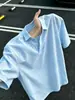 Camisa Polo de Lino de Manga Corta Estilo Old Money para Hombre, Camiseta Casual Delgada de Verano para Niños, Top de Algodón y Lino para Adolescentes, Moderno