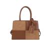 Bolsa Feminina da Moda Patchwork Texturizada 2025 Nova Transfronteiriça Retrô Casual de Ombro Transversal Pequena Quadrada