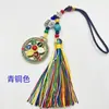 Chaveiro Pingente de Liga de Metal Estilo Étnico Chinês Seis Caracteres Rotativo para Carro e Bolsa Decoração de Acessório Metálico