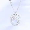 Colar de prata esterlina 925 corrente de clavícula Xingyue moda Mori japonesa e coreana joia presente criativo para namorada namorada