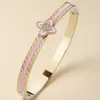 Pulseiras Europeias e Americanas Transfronteiriças de Trevo de Quatro Folhas Duplo de Titânio de Alto Padrão Pulseiras de Aço Inoxidável de Luxo Leve Pulseiras Joias de Mão Atacado