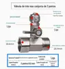 Válvula de Três Vias de Entrada para Purificador de Água, Conector Universal de Torneira com Interruptor de Bola 4 Pontos para 2/3 Pontos, Acessórios