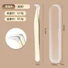 Herramientas de Belleza Portátiles Profesionales Pinza de Pluma Dorada Pinzas para Injerto de Pestañas Aplicador de Pestañas Rizador de Pestañas Pinzas
