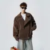 Chaqueta de Cuero PU Estilo Americano Cremallera Oblicua Doble Cuello para Hombre 2026 Otoño Marca de Tendencia Sentido del Diseño Rebelde Guapo Versátil Chaqueta de Cuero Ropa de Abrigo