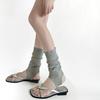 Novedad Primavera y Verano Ins Tendencia Patrón Vertical Distintivo Juego de Calcetines para Estampar el Pie Estilo Ballet Color Sólido Sencillo Combinable Estilo Coreano Conjunto de Pierna Fruncida