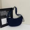 Bolsa Transversal para Mulheres 2025 Primavera Nova Bolsa Dumpling de Grande Capacidade Simples Moda Retrô Nicho Cor Pura Bolsa de Ombro