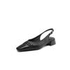 Sandalias de Piel de Oveja Tejida Transpirable Caladas 2025 Tacón Bajo Grueso para Viajes Cuadradas Pequeñas Puntera Cuadrada Piel Genuina Traseras Caladas para Mujer Talla
