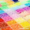 Caja de Almacenamiento para Perler Beads Caja Transparente con Compartimentos Organizador de Perler Beads Compartimento Botellas Pequeñas Almacenamiento de PVC con Tapa 221 Colores Botellas con Compartimentos