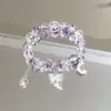 Pulsera de Cristal de Luna Super Hada Estilo Bosque Nuevo para Mujer, Diseño de Nicho, Versátil, Pulsera de Cuentas para Estudiantes, Dulce Pulsera de Amistad