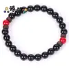 Pulseira Minimalista de Nicho com Contas de Obsidiana Vermelha, Coral, Espaçadores de Madeira - Venda Quente Transfronteiriça da Amazon - Atacado