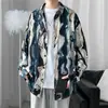 Camisa abstracta de estilo tinta, holgada, para el día a día, para ir al trabajo, con capas, estilo callejero moderno, prenda exterior única, elegante, de hombros caídos, para viajar