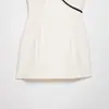 Bestseller do AliExpress em moda feminina europeia e americana transfronteiriça: minivestido moderno com acabamento em cor contrastante