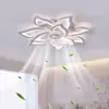 Ventilador de techo con forma de flor con luz control remoto regulable