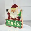 Enfeites de Natal para Casa Europeus e Americanos Papai Noel Brilhante Luz Noturna Artesanato em Madeira