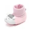 Explosiones de otoño e invierno cordero de dibujos animados para bebé zapatos de tornillo para bebé suela suave zapatos cálidos de algodón zapatos para niños pequeños al por mayor 2019
