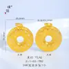 Collar Colgante Moneda Trébol de Cuatro Hojas Incrustado con Diamantes Chapado en Oro de 24 Quilates, Cadena Ligera de Lujo para Suéter para Mujer, Mismo Estilo que la Tienda de Oro Puzuo