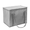 Bolsa Térmica Não Tecida de Grande Capacidade Transfronteiriça, Bolsa de Gelo Dobrável, Bolsa de Folha de Alumínio Espessa, Bolsa Térmica para Delivery, Atacado em Estoque