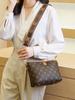 Bolso bandolera Banimei para mujer con dos asas, pequeño bolso cuadrado estampado, bolso de hombro moderno y versátil con asa ancha en colores contrastantes.