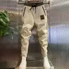 Pantalones casuales de pana para hombre de otoño e invierno, versátiles, elásticos, ajustados, con tobillo fruncido, pantalones tipo harén, pantalones de pana con forro polar de celebridad de internet