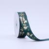 Cinta bronceadora de 2,5 cm para decoración navideña, cinta verde, caja de regalo navideña, cinta para decoración de árbol de Navidad