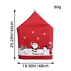 Fundas de Silla Navideñas Nuevas Transfronterizas, Decoraciones Navideñas, Fundas de Tela para Sillas de Comedor, Fundas para Respaldo de Silla, Tapas Decorativas para Silla de Papá Noel y Muñeco de Nieve