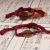 Pulseira de Fio Vermelho Tecida à Mão para Homens e Mulheres em Seu Ano Zodiacal, Pulseira de Moeda do Espírito da Montanha, Pulseira Tecida Vermelha