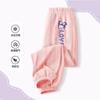 Calças Elegantes de Seda Gelo Anti-Mosquito para Meninas 2025 Novo Verão Roupa Infantil de Tamanho Pequeno e Médio Calças Lomi de Desenho Animado para Meninas