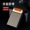 Porta-Cigarros de Metal com Características à Prova de Umidade e Resistente à Pressão, Grande Capacidade para 20 Cigarros Finos, Porta-Cigarros Personalizável Gravado a Laser