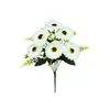 Flores Artificiales Transfronterizas 6 Cabezas de Frangipani Adornos de Decoración para Sala de Estar Estilo Pastoral Flores de Ingeniería Flores de Seda de Girasol