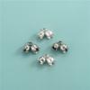 Plata de Ley S925 Colgante Doble de Flores de Lirio del Valle Pulsera de Perlas Colgante Accesorios de Tulipan Paquete de Materiales para Manualidades con Cuentas