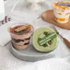 Taza para Pastel Horneado Contenedor Transparente de Plástico Caja de Empaque para Postre Tiramisú Caja para Pastel Completa de PET con Tapa