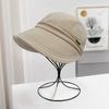 Sombrero de Pescador de Sol de Estilo Coreano de Moda para Mujer Patrón de Gofre Adelgazante para la Cara Casual Versátil Sombrero de Equitación
