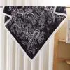 Novo lenço quadrado vintage paisley 90cm mais vendido, lenço de seda artificial, lenço fino color-blocking para a cabeça, lenço versátil, xale decorativo