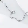 Nalan Plata S925 Exquisita Minimalista Estilo Ins Cadena de una Sola Perla de Diamante Pulsera de Perlas Ajustable S8214