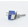 Interruptor de Palanca Pequeño Mts-101 Azul de 2 Pines y 2 Posiciones, Apertura 6mm, 6A 125V