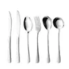 Vajilla de Acero Inoxidable 1010, Vajilla Occidental de Aspecto Elegante, Cuchillo para Bistec Comercial de Hotel, Tenedor, Cuchara de Postre, Cuchara, Impresión de Logo Posible