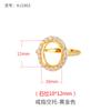 Ajustes de Anillo Galvanizados Japoneses y Coreanos para Hombres y Mujeres DIY Jade, Ámbar, Turquesa Ajustes de Anillo Artesanales de Oro de 18 Quilates