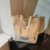 Bolsa de Lona de Gran Capacidad Cross-Border 2026 Versión Coreana para Estudiantes Universitarias, Bolso de Hombro, Bolsa Tote, Bolso de Mano Portátil