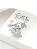 Anel Aberto em Aço Inoxidável Estilo Europeu e Americano Banhado a Ouro 18K Anel de Personalidade Versátil Anel Simples de Aço Titânio Joias Atacado