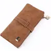 Amazon Cross-Border Nova Carteira Longa Feminina Europeia e Americana Retrô Cordão Fivela Bolsa Clutch Dobrável Múltiplos Compartimentos para Cartão Carteira de Couro