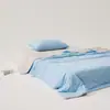 Colcha de Verano Refrigerante Clase A, Colcha de Verano de Seda Helada, Colcha de Aire Acondicionado con Sensación Helada de Nailon-Spandex, Colcha Fina de Color Sólido para Aire Acondicionado