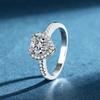 Anillo de Moissanita de 1 Quilate para Mujer, Anillo de Plata S925, Anillo con Forma de Corazón, Anillo de Diamante Simulado, Anillo de Boda de Alta Gama, Transfronterizo