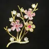 Nova broche de zircônia estilo coreano flor de ameixa moda criativa elegante pino estilo chinês temperamento elegante acessórios de corsage para mulheres