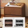 Mesa de cabeceira madeira maciça doméstica quarto 2025 novo pequeno vintage estilo creme moderno minimalista armário de armazenamento de cabeceira